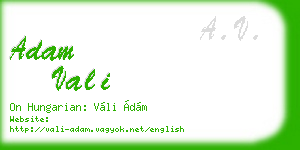 adam vali business card